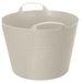 Excellent houseware Flexibele kuip / emmer - beige - 15 liter - kunststof - 35 x 28 cm
