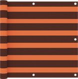 vidaXL Balkonscherm 90x300 cm Oxford stof oranje en bruin