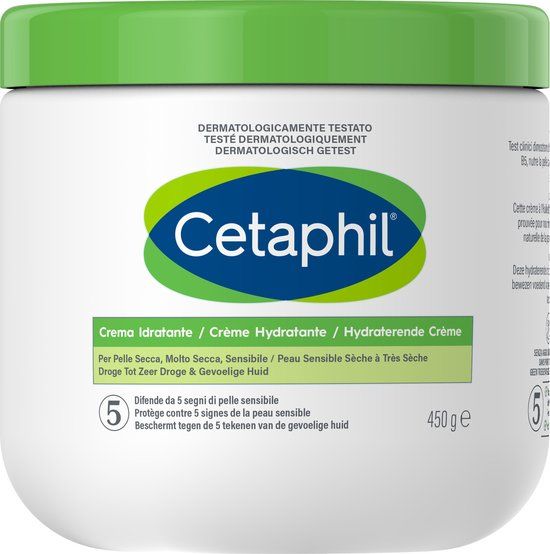 Cetaphil Hydraterende Crème 450g - Vochtinbrengende Crème Gezicht & Lichaam