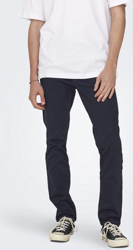ONLY & SONS ONSMARK PETE LIFE SLM CHIN 0013 PNT NOOS Heren Broek - Dark Navy - Maat W29 X L34