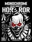 Monochrome Freaky Monster Horror Coloring Book for Adults