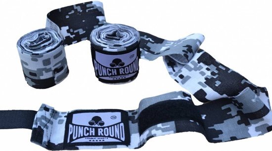 Punch Roundâ„¢ Perfect Stretch Camo Hand Wraps Bandages 460 cm Punch Round Bandage