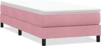 vidaXL Boxspring zonder matras fluweel roze 80x220 cm