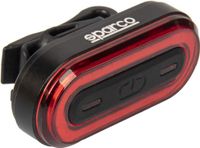 Sparco Feu arrière étanche et rechargeable pour vélo en aluminium et silicone