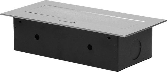 ORNO Pop up stekkerdoos - Stopcontact splitter 3 voudig - Verdeelstekker met platte rand - Zilver