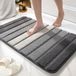 wyewye Microvezel Badmat Deurmat Badkamertapijt Superabsorberend 40x60cm Grijs
