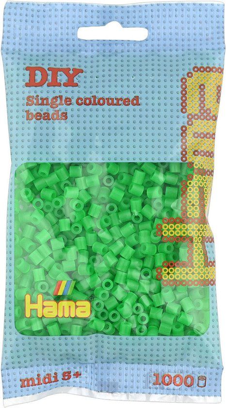 Hama Strijkkralen - 1000 Stuks - Groen Neon