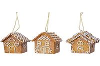 No Haus Polyresin 3 verschillende designhuizen, 7 cm, meerkleurig