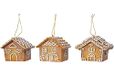 No Haus Polyresin 3 verschillende designhuizen, 7 cm, meerkleurig