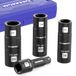 WORKPRO Coffret de 4 douilles avec rallonge, pour visseuses électriques à entraînement 1/2 pouce, en acier Cr-Mo