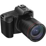 ELVANZA HD-digitale camera met wifi, dubbele lens, 64 GB, zwart