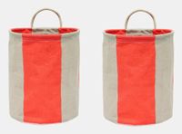 OYOY Kara opbergmand (set van 2) - Rood;Wit - Katoen;Polyester;Polyamide;Viscose - Rond