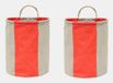 OYOY Kara opbergmand (set van 2) - Rood;Wit - Katoen;Polyester;Polyamide;Viscose - Rond