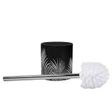 Zachte Douceur d'intérieur Orbella Toiletborstel, keramisch, zwart/zilver, 10,6x40cm