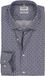 OLYMP Level 5 body fit overhemd - popeline - wit met blauw - bruin en rood dessin - Strijkvriendelijk - Boordmaat: 44
