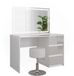 Vicco Marla Kaptafel – 120 cm met LED-spiegel en kruk Wit Hoogglans