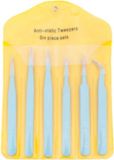 DW4Trading Antistatische precisiepincetten set 6 delig mintgroen