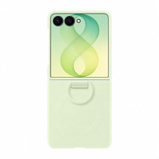 Samsung Galaxy Z Flip8 Hoesje - Silicone Ring Magnet - Groen