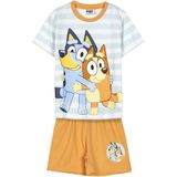 CERDÁ Bluey Shortama Jongens - Zomer Pyjama met T-Shirt en Korte Broek - Bluey en Bingo - Officieel Gelicenseerd