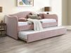 Vente-unique Bedbankje fluweel roze 90 x 190 cm