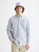 Scotch & Soda Heren Blouse - Regular Fit - Katoen/Elastaan - Gestreept - Blauw - XL