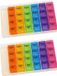 Gerimport Pillendoosje - 2x - 28-vaks - Gekleurd - 7 Dagen