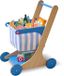 Teamson Kids Houten Winkelwagen met Accessoires - Rollenspel Speelgoed - Blauw