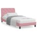 Maison Exclusive - Cadre de lit exclusif avec éclairage LED et matelas, rose, 90 x 190 cm, velours