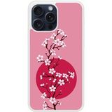 Apple Bedrukt siliconen hoesje compatibel met iPhone 15 Pro Max Cherry blossom