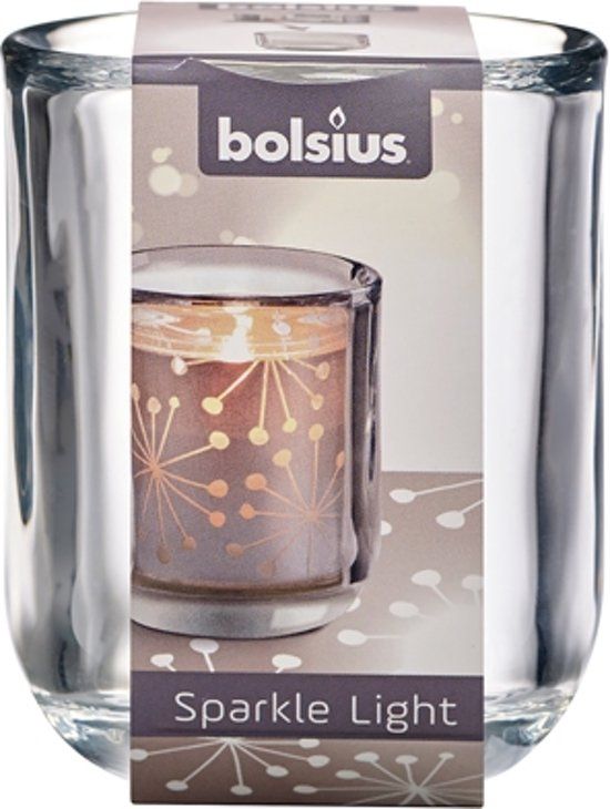 Bolsius Sparkle Light Houder Transparant