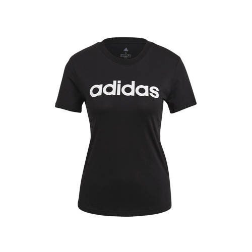 Adidas Performance Sport T-shirt Zwart/Wit - Katoen - 2021