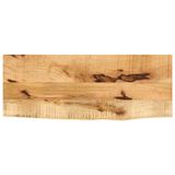 VidaXL Tafelblad met natuurlijke rand 80x20x3,8 cm massief mangohout