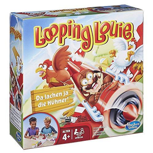 Hasbro Looping Louie Kinderspel, Grappig 3D-Spel, Partyspel Voor Kinderverjaardagen, Leuk Gezelschaps- En Familiespel, Voor Kinderen En Volwassenen, 2-4 Spelers, Vanaf 4 Jaar, 15692398