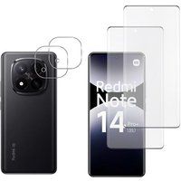 Phonillico® Gehard glas voor Xiaomi Redmi Note 14 PRO PLUS 5G en camerabescherming [Pack 2]