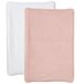 Aankleedmat, wit/roze, 2 stuks