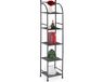 Merkloos Relaxdays badkamerrek - staal - 145 x 33 x 28 cm - 5 etages - staand - zwart