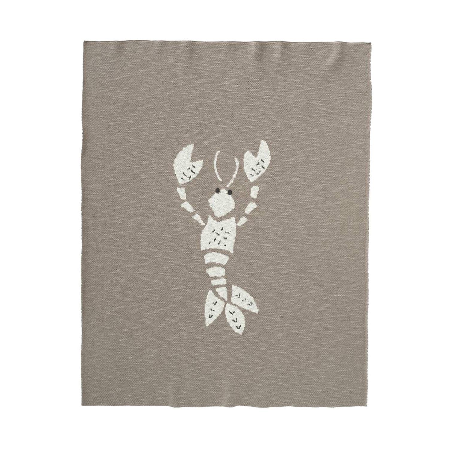 Fresk Lobster Gebreide Wiegdeken Grey 80 x 100 cm