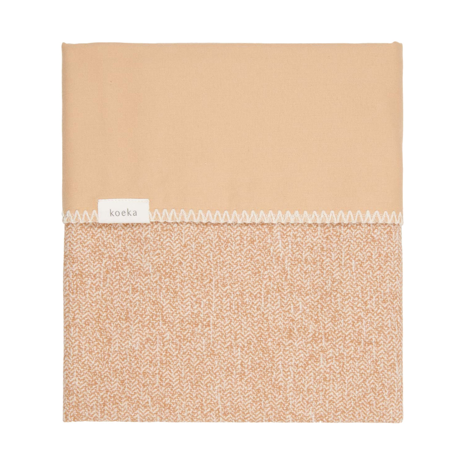 Koeka Wiegdeken Vigo flanel - Caramel 75 x 100 cm beige