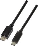 Logilink UA0335 USB-C naar DisplayPort Adapterkabel 1.80 m Zwart
