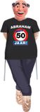 Merkloos / Sans marque Folat Bv Abraham tuin pop opvulbaar - complete set - Abraham stopbord 50 jaar shirt - en masker
