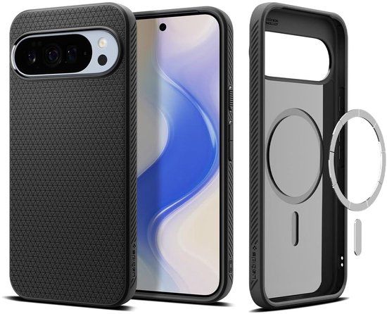 Spigen Liquid Air MagFit Hoesje Geschikt voor Google Pixel 10 / 10 Pro - Zwart