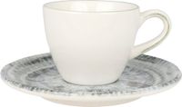 Bonna Odette - Tasse à expresso & soucoupe - 80 cc - Porcelaine - set de 6