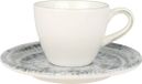 Bonna Odette - Tasse à expresso & soucoupe - 80 cc - Porcelaine - set de 6