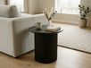 LARUSSO table basse ronde 50 cm brun foncé