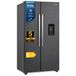 Heinner HSBS-HM439NFINVDGWDE++ Side-by-Side Koelkast, 439 L No Frost, Waterdispenser, Anti-vingerafdruk, antracietgrijs