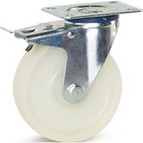 Meso Zwenkwiel nylon met rem 125mm - 250kg draagvermogen