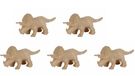 Décopatch AP155Opack - Lot de 5 supports en papier brun pulpé 19x6x9 cm, Tricératops