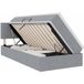 Maison Exclusive Lit De Rangement Led Avec Matelas Gris Clair 100 X 200 Cm Tissu