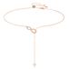 Swarovski Infinity Y Ketting - Wit - Rose-Goud Verguld