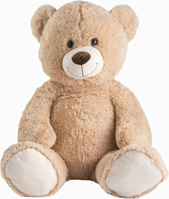 MaxxHome Teddybeer - 100 cm - Lichtbruin - Zacht pluche